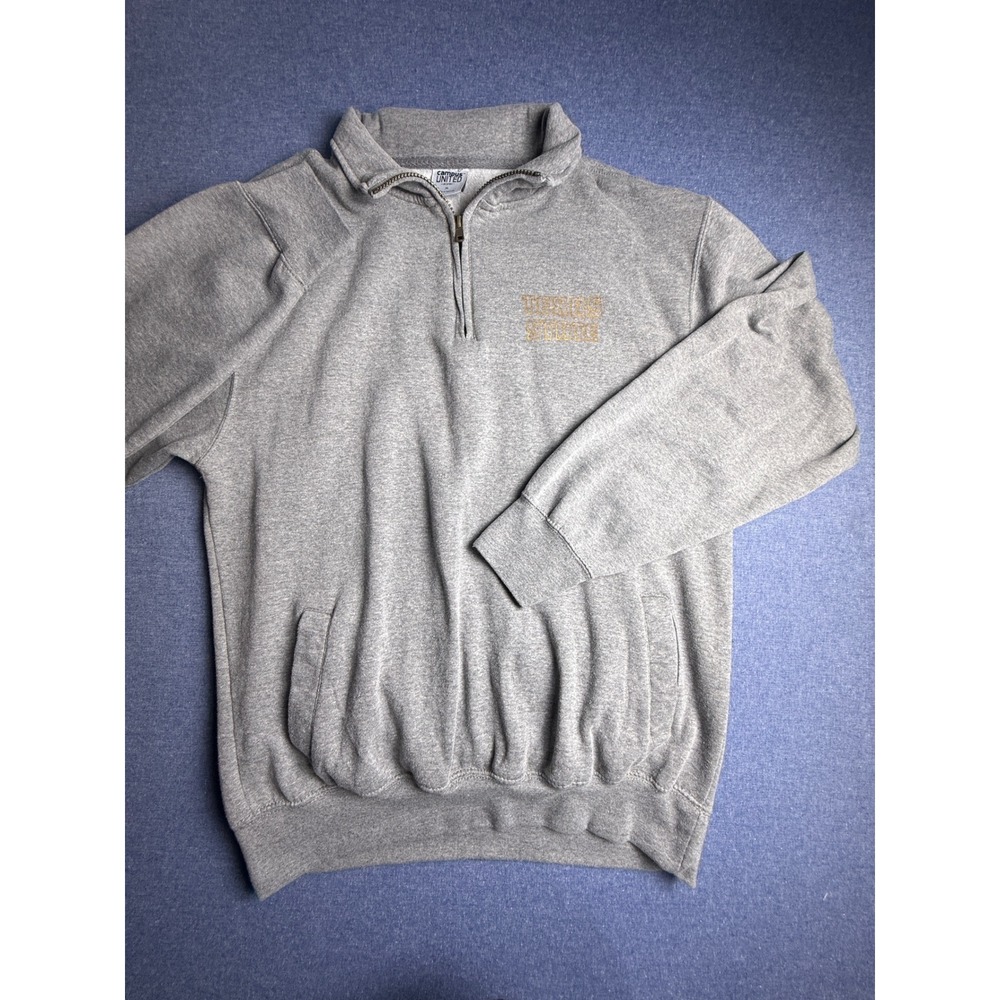 Campus United Texas State University Quarter Zip Sweatshirt Gray XL MV Sport